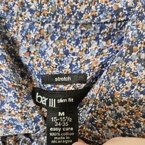 Men's long-sleeved dress shirt 34/35 slim fit stretch